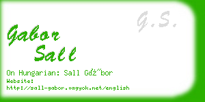 gabor sall business card